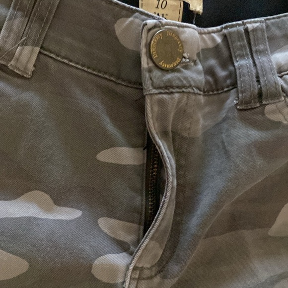 DEMOCRACY Camo Pants Womens 10 'Ab Technology' Stretchy Skinny zip pockets front - Picture 6 of 12